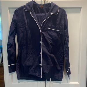 JCREW End on End Cotton Navy Long Sleeve Pajama Set